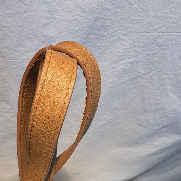 Woven Crochet Tote Bag with Leather Straps - Beige - Picture 6 of 13